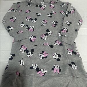 Disney Minnie Mouse Gray and Pink Hoodie dress